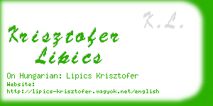 krisztofer lipics business card